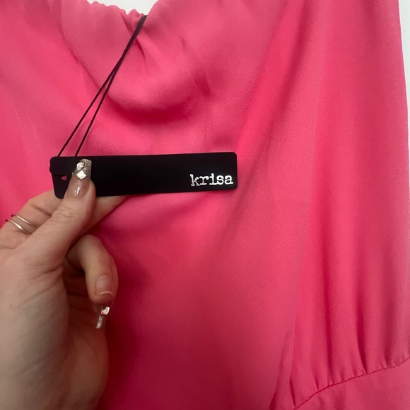 NWT KRISA Elegant Pink Strapless Dress - Picture 3 of 4